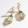 Thumbnail Image 3 of Le Vian Silhouette Elongated Shield-Cut Natural Green Quartz Dangle Earrings 1/8 ct tw Diamonds 14K Honey Gold