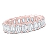 Thumbnail Image 1 of Certified Emerald-Cut Diamond Eternity Band 3-5/8 - 4-5/8 ct tw 14K Rose Gold