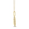 Thumbnail Image 3 of Diamond Zodiac Libra Medallion Necklace 1/3 ct tw 10K Yellow Gold 18&quot;