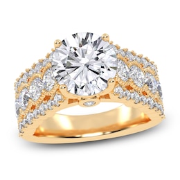 Round-Cut Created By Jared Studio Lab-Created Diamond Engagement Ring 3-3/4 ct tw 14K Yellow Gold