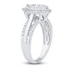 Thumbnail Image 1 of Brilliant Moments Multi-Diamond Pear Halo Engagement Ring 1 ct tw 14K White Gold