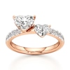 Thumbnail Image 1 of J'Lure Heart Brilliant-Cut Two-Stone Lab-Created Diamond Engagement Ring 1-3/4 ct tw 18K Rose Gold