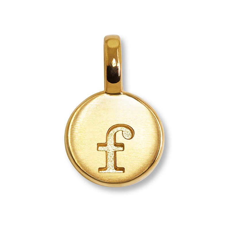 Alex Woo Charm Letter F 14K Yellow Gold