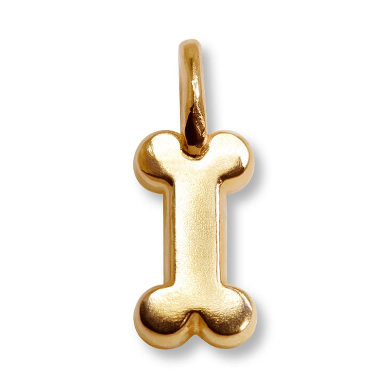 Main Image 1 of Alex Woo Mini Dog Bone Charm 14K Yellow Gold