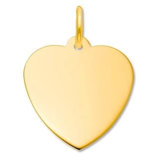 Extra Large Pavé Heart Charm | Consider The Wldflwrs 14 Karat Yellow Gold