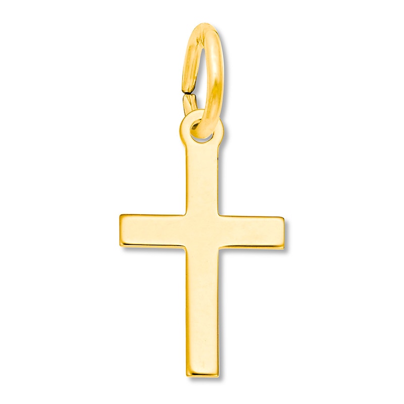 Small L Initial Charm 14K Yellow Gold