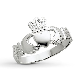 Claddagh Ring 14K White Gold