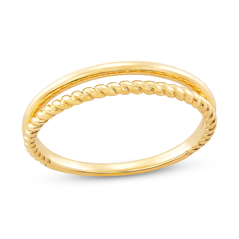 Two-Row Ring 10K Yellow Gold