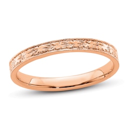 Polished Floral Ring 14K Rose Gold