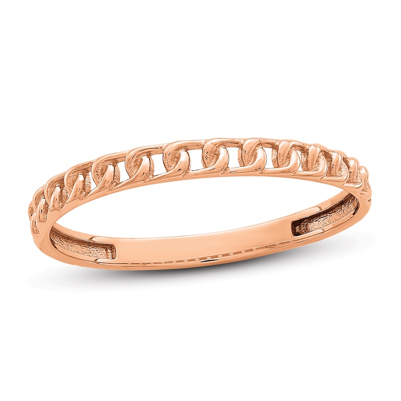 Main Image 1 of Link Design Ring 14K Rose Gold