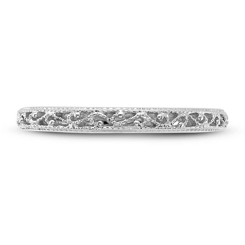 Main Image 3 of Filigree Band 14K White Gold