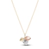 Thumbnail Image 3 of Children's Puffy Heart Pendant Necklace 14K Tri-Tone Gold 13&quot;