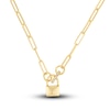 Thumbnail Image 1 of Padlock Push Lock Charm 14K Yellow Gold