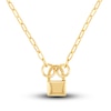 Thumbnail Image 2 of Padlock Push Lock Charm 14K Yellow Gold