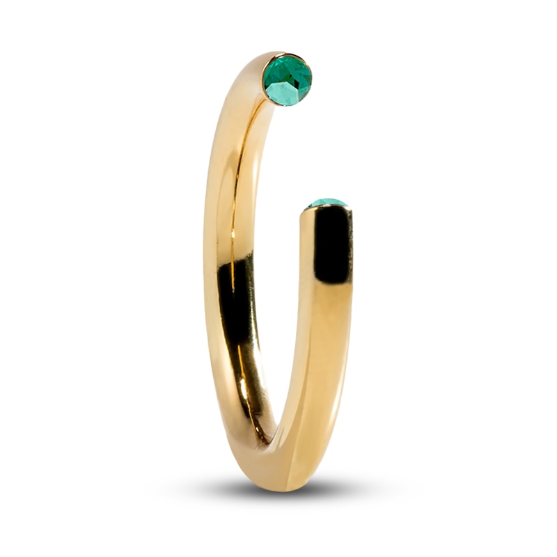 Stella Valle May Birthstone Ring Green Crystal 18K Gold-Plated Brass