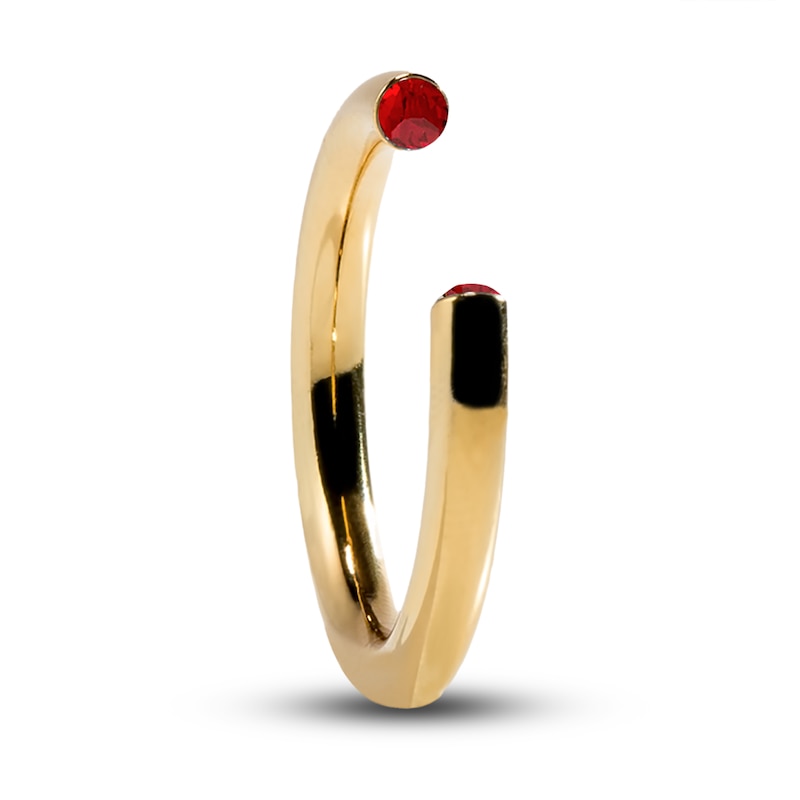 Stella Valle July Birthstone Ring Red Crystal 18K Gold-Plated Brass