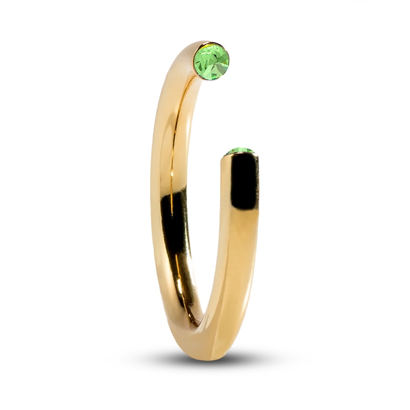 Stella Valle August Birthstone Ring Light Green Crystal 18K Gold-Plated Brass