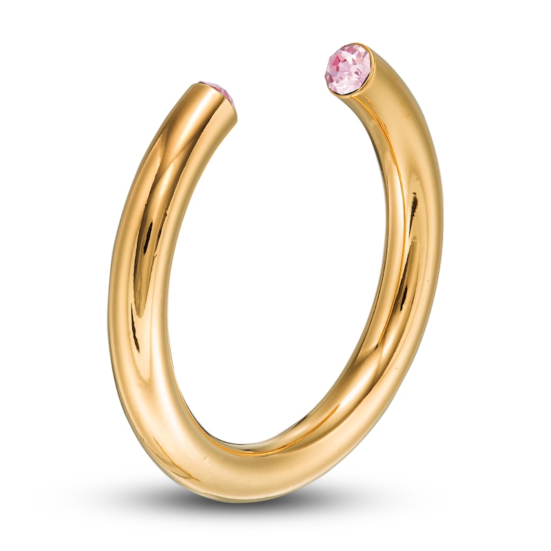 Stella Valle October Birthstone Ring Rose Crystal 18K Gold-Plated Brass