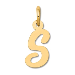 Small &quot;S&quot; Initial Charm 14K Yellow Gold