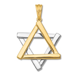 Star Of David Charm 14K Two-Tone Gold
