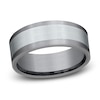 Thumbnail Image 1 of Satin Wedding Band 14K White Gold/Tantalum 8.0mm