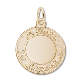 Rembrandt Charms - Extra Small Rope Disc Charm - 8178 14K Yellow Gold