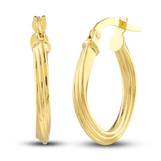 Gem and Harmony 14K Yellow Gold Hinged Huggie Hoop Earrings 01QGG0563