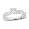 Thumbnail Image 0 of Diamond Engagement Ring 1 ct tw Princess/Round 14K White Gold
