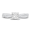 Thumbnail Image 2 of Diamond Engagement Ring 1 ct tw Princess/Round 14K White Gold