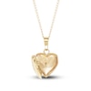 Thumbnail Image 2 of Children's Locket Heart Pendant Necklace 14K Yellow Gold 13&quot;