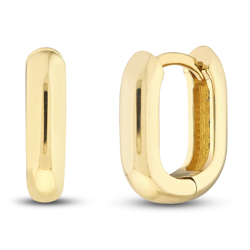 Huggie Earrings 14K Yellow Gold 12mm