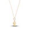 Thumbnail Image 2 of Children's Cross Pendant Necklace Diamond Accents 14K Yellow Gold 13&quot;