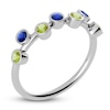 Thumbnail Image 2 of Juliette Maison Natural Peridot & Natural Blue Sapphire Ring 10K White Gold