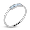 Thumbnail Image 2 of Juliette Maison Natural Aquamarine Baguette Bar Ring 10K White Gold