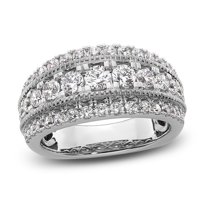 Diamond Anniversary Ring 1-1/2 ct tw Round 18K White Gold | Jared