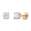 Thumbnail Image 1 of Certified Diamond Solitaire Stud Earrings 3/4 ct tw Round 14K Yellow Gold (I/I1)