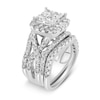 Thumbnail Image 2 of Diamond Bridal Set 3-3/8 ct tw Princess/Round 14K White Gold