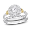 Thumbnail Image 0 of Y-Knot Diamond Bridal Set 7/8 ct tw Round 14K Two-Tone Gold