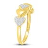 Thumbnail Image 2 of Diamond Heart Ring 1/6 ct tw Round 10K Yellow Gold