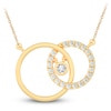 Thumbnail Image 1 of Diamond Pendant Necklace 1/2 ct tw Round 14K Yellow Gold 18&quot;