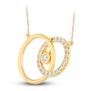 Thumbnail Image 2 of Diamond Pendant Necklace 1/2 ct tw Round 14K Yellow Gold 18&quot;