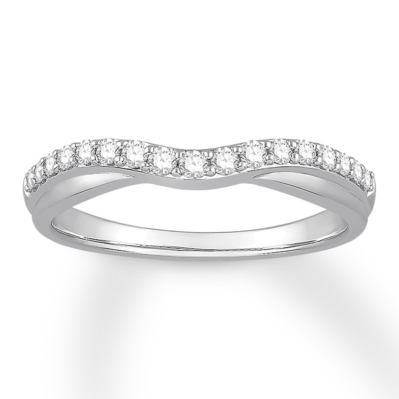 Diamond Contour Anniversary Band / ct tw Round 14K Gold