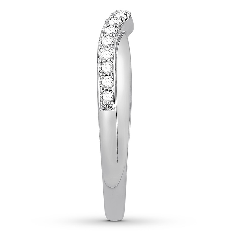 Main Image 3 of Diamond Contour Anniversary Band 1/4 ct tw Round 14K White Gold