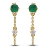 Thumbnail Image 1 of Natural Emerald Earrings 1/15 ct tw Diamonds 14K Yellow Gold