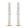 Thumbnail Image 2 of Diamond Hoop Earrings 1/6 ct tw Round 14K Yellow Gold