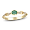 Thumbnail Image 1 of Natural Emerald & Diamond Ring 1/15 ct tw 14K Yellow Gold