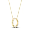 Thumbnail Image 2 of Diamond Circle Pendant Necklace 1/2 ct tw Round 10K Yellow Gold