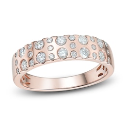 Diamond Bezel Anniversary Band 1/2 ct tw 14K Rose Gold