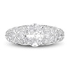 Thumbnail Image 3 of Vintage-Style Oval/Round Diamond Engagement Ring 1-1/4 ct tw 14K White Gold