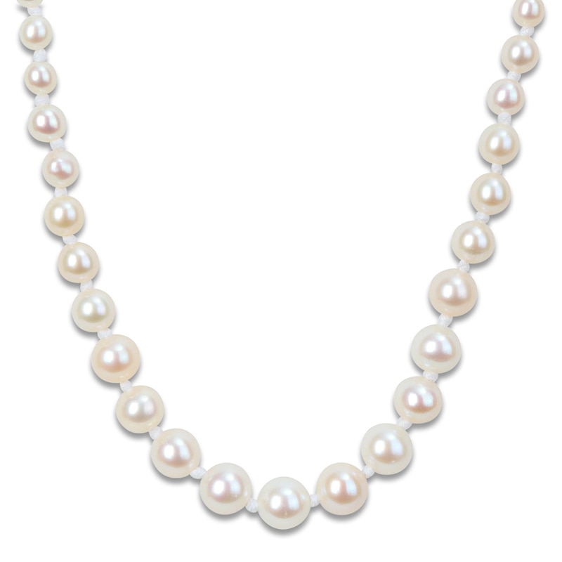 Main Image 1 of Charm'd by Lulu Frost Graduated Freshwater Cultured Pearl Necklace 10K Yellow Gold 18&quot;